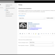 Edición de firma en el correo